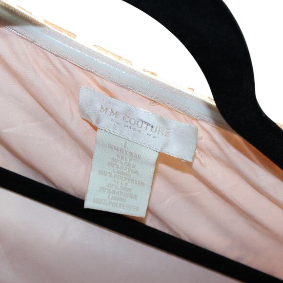 MM Couture by Miss Me Pink Print Silk Blend Blouse Size Large - Picture 5 of 5